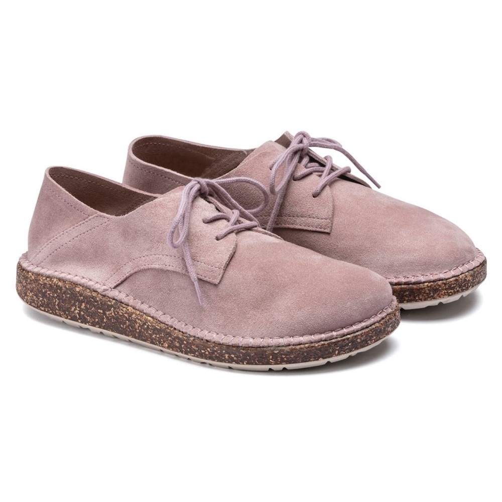 Birkenstock Gary Suede Leather Lace Up Narrow Shoes Lavender Women’s Size 38